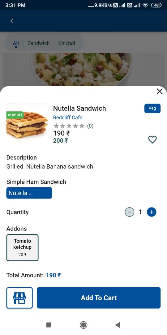 Nutella Sandwich